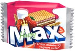 FLIS Happy Max Crispy strawberry yoghurt wafer