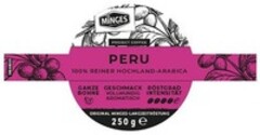 MiNGES PROJECT COFFEE PERU 100% REINER HOCHLAND-ARABICA GANZE BOHNE GESCHMACK VOLLMUNDIG AROMATISCH RÖSTGRAD INTENSITÄT ORIGINAL