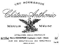 CRU BOURGEOIS Château Anthonic
