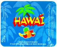 HAWAÏ SODA AU JUS D'ORANGE ET AUX EXTRAITS NATURELS DE FRUITS TROPICAUX