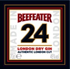BEEFEATER 24 LONDON DRY GIN AUTHENTIC LONDON CUT