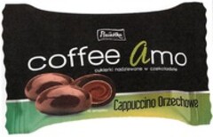 Pszczólka coffee amo cukierki nadziewane w czekoladzie o smaku Cappuccino Orzechowe