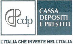 cdp CASSA DEPOSITI E PRESTITI L'ITALIA CHE INVESTE NELL'ITALIA