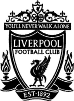 YOU'LL NEVER WALK ALONE LIVERPOOL FOOTBALL CLUB EST 1892