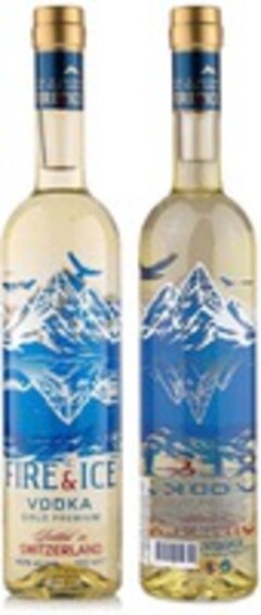 FIRE & ICE VODKA GOLD PREMIUM Bottled in SWITZERLAND 40% alc./vol. 700 ml