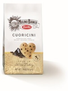 MULINO BIANCO Barilla CUORICINI CHOCOLATE CHIP HEART-SHAPED COOKIE PREMIUM Italian Bakery PRODUCT OF ITALY