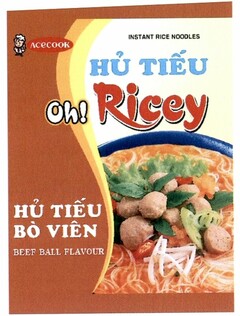 ACECOOK Oh! Ricey INSTANT RICE NOODLES HU TIEU BO VIEN