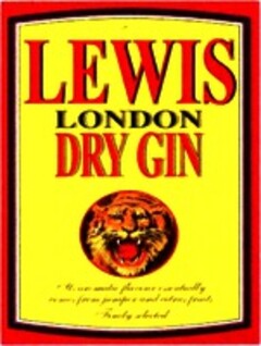 LEWIS LONDON DRY GIN