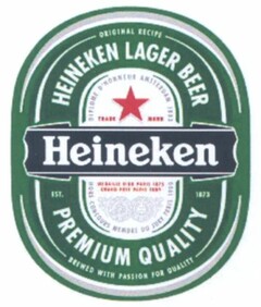 Heineken LAGER BEER PREMIUM QUALITY