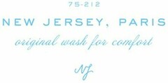 75-212 NEW JERSEY, PARIS original wash for comfort NJ