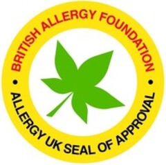 BRITISH ALLERGY FOUNDATION ALLERGY UK SEAL OF APPROVAL