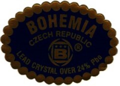 BOHEMIA CZECH REPUBLIC B LEAD CRYSTAL OVER 24% Pbo