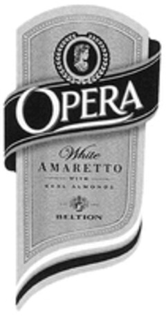 OPERA White AMARETTO WITH REAL ALMONDS DAL 1952 BELTION