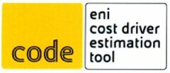 code eni cost driver estimation tool