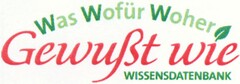 Gewußt wie Was Wofür Woher WISSENSDATENBANK