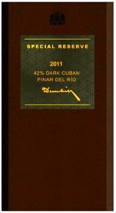 SPECIAL RESERVE 2011 42% DARK CUBAN PINAR DEL RIO Dunhill