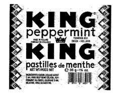 KING peppermint KING pastilles de menthe