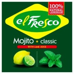 elFresco Mojito classic WITH LIME JUICE 100% NATURAL LEMONADE