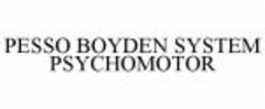 PESSO BOYDEN SYSTEM PSYCHOMOTOR