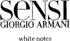 SeNSI GIORGIO ARMANI white notes