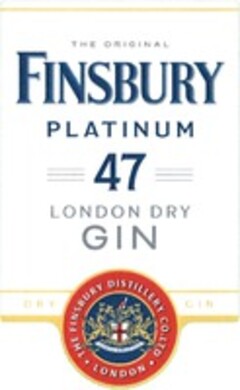 THE ORIGINAL FINSBURY PLATINUM 47 LONDON DRY GIN