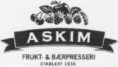 ASKIM FRUKT - & BÆRPRESSERI ETABLERT 1936