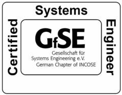 GfSE Certified Systems Engineer Gesellschaft für Systems Engineering e.V. German Chapter of INCOSE