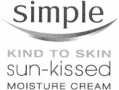 simple KIND TO SKIN sun-kissed MOISTURE CREAM