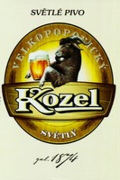 Kozel SVETLÉ PIVO VELKOPOVICKY SVELTLY zal 1874