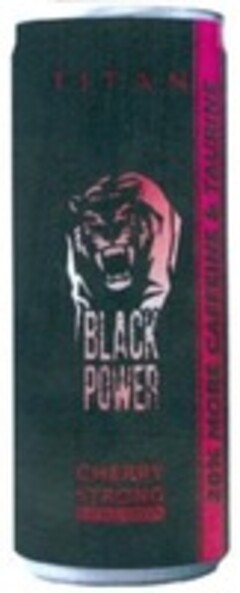 TITAN BLACK POWER CHERRY STRONG ENERGY DRINK 20% MORE CAFFEINE & TAURINE