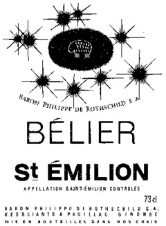 BARON PHILIPPE DE ROTHSCHILD S.A. BÉLIER St ÉMILION