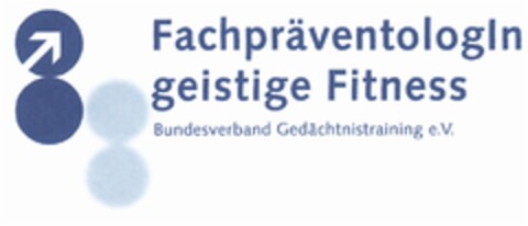 Fachpräventologln geistige Fitness Bundesverband Gedächtnistraining e.V. Logo (DPMA, 02/22/2013)