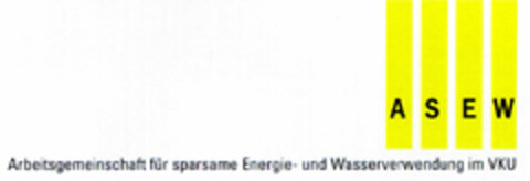 ASEW Arbeitsgemeinschaft für sparsame Energie- und Wasserverwendung im VKU Logo (DPMA, 06/16/2000)