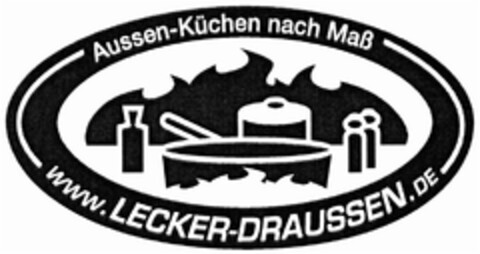 Aussen-Küchen nach Maß www.LECKER-DRAUSSEN.DE Logo (DPMA, 05.11.2012)