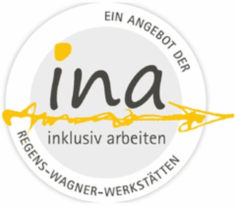 ina inklusiv arbeiten EIN ANGEBOT DER REGENS-WAGNER-WERKSTÄTTEN Logo (DPMA, 03.04.2020)