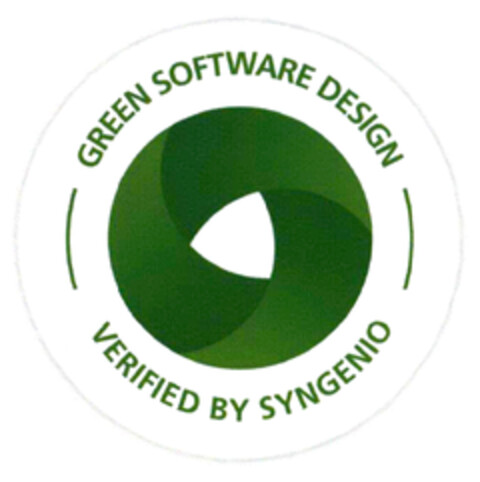 GREEN SOFTWARE DESIGN VERIFIED BY SYNGENIO Logo (DPMA, 15.10.2021)