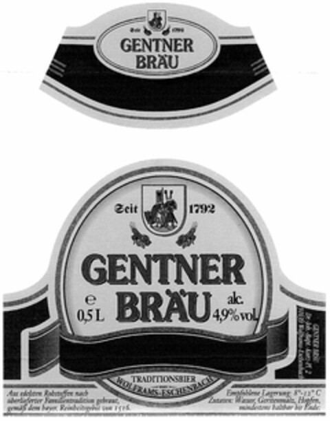 GENTNER BRÄU Logo (DPMA, 26.02.2004)