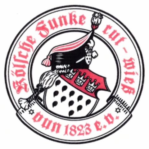 Kölsche Funke rut-wieß vun 1823 e.V. Logo (DPMA, 11.05.2005)