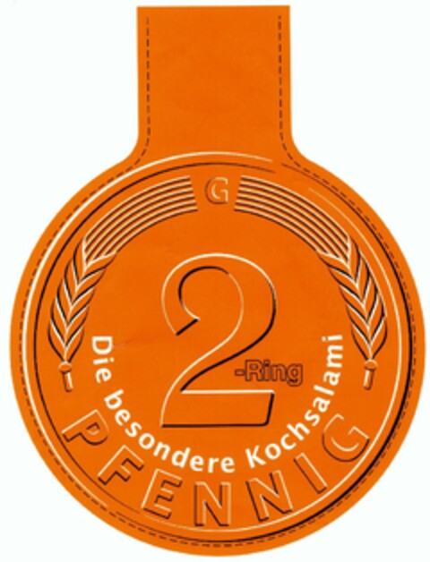 2-Ring Die besondere Kochsalami PFENNIG Logo (DPMA, 12.09.2005)