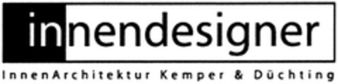 innendesigner InnenArchitektur Kemper & Düchting Logo (DPMA, 09/21/2006)