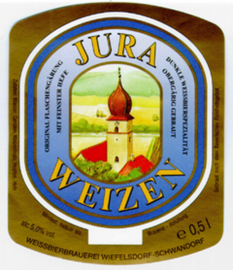JURA WEIZEN Logo (DPMA, 16.09.1998)