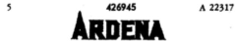 ARDENA Logo (DPMA, 18.01.1929)