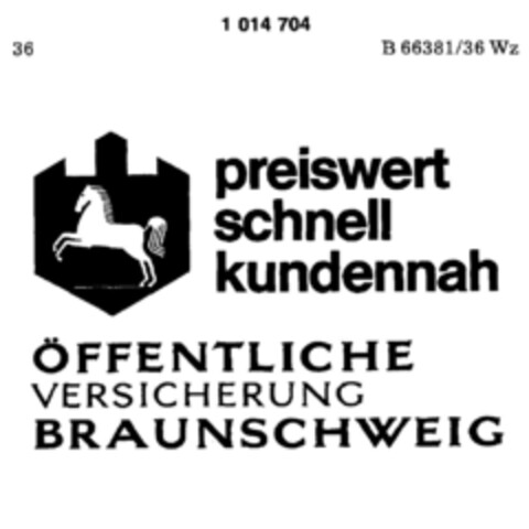 ÖFFENTLICHE VERSICHERUNG BRAUNSCHWEIG Logo (DPMA, 02.04.1979)