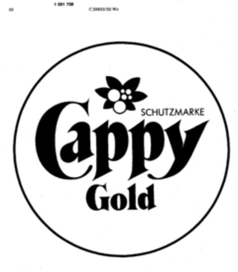 Cappy Gold Logo (DPMA, 14.01.1981)