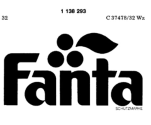 Fanta SCHUTZMARKE Logo (DPMA, 03/19/1988)