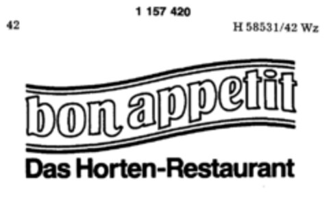 bon appetit Das Horten-Restaurant Logo (DPMA, 11/02/1987)