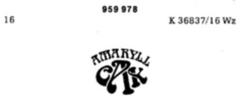 AMARYLL Logo (DPMA, 07.10.1975)