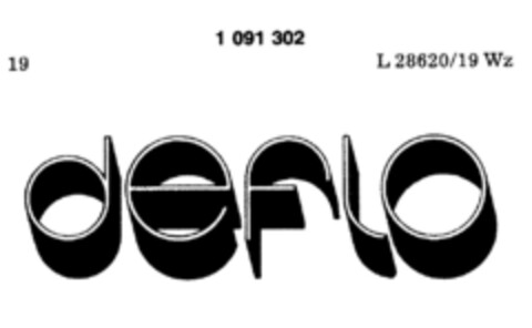 deflo Logo (DPMA, 30.10.1985)