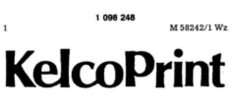 KelcoPrint Logo (DPMA, 19.03.1986)