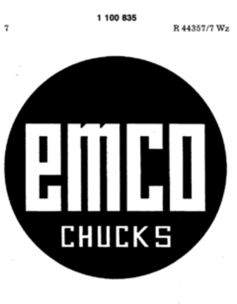 emco CHUCKS Logo (DPMA, 05.06.1986)